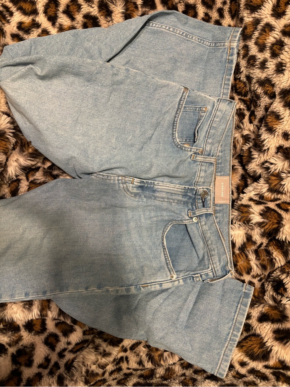 Everlane Light Blue High-Rise Straight Jeans